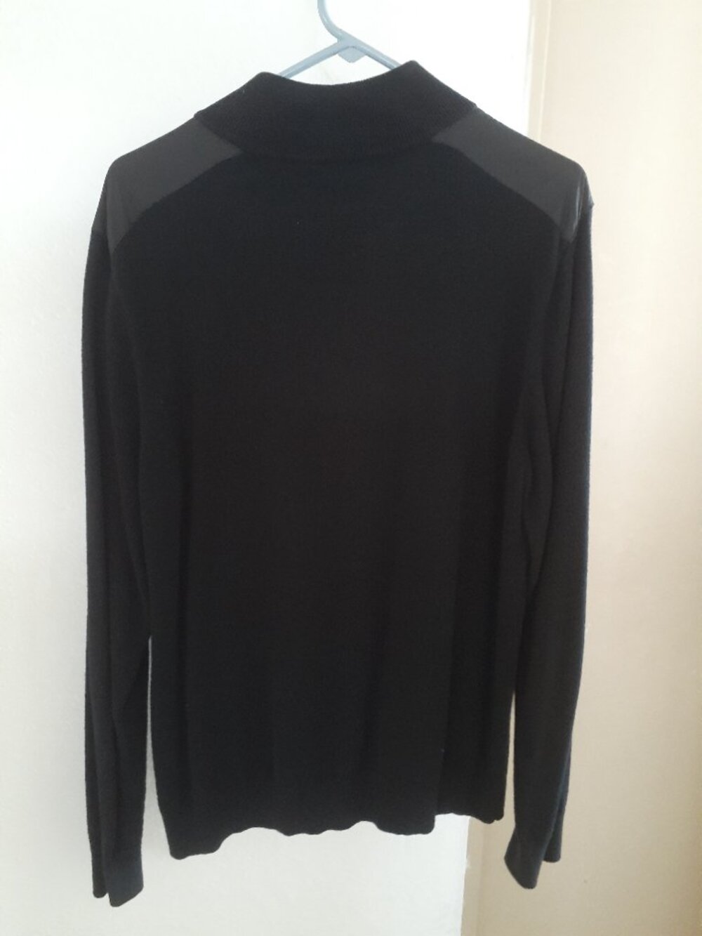 Michael Kors Men's New Zip-Up Sweater Size Large Black 100%cotton - Picture 4 of 6